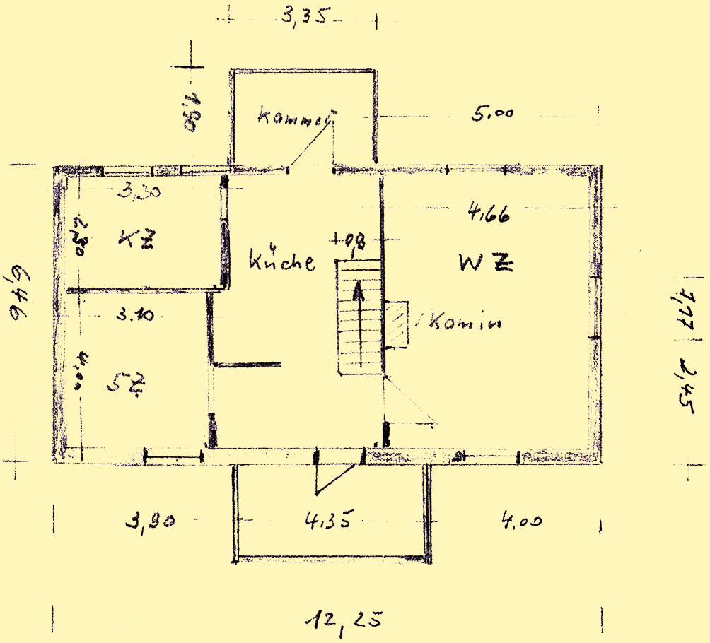 Grundriß des Erdgeschosses